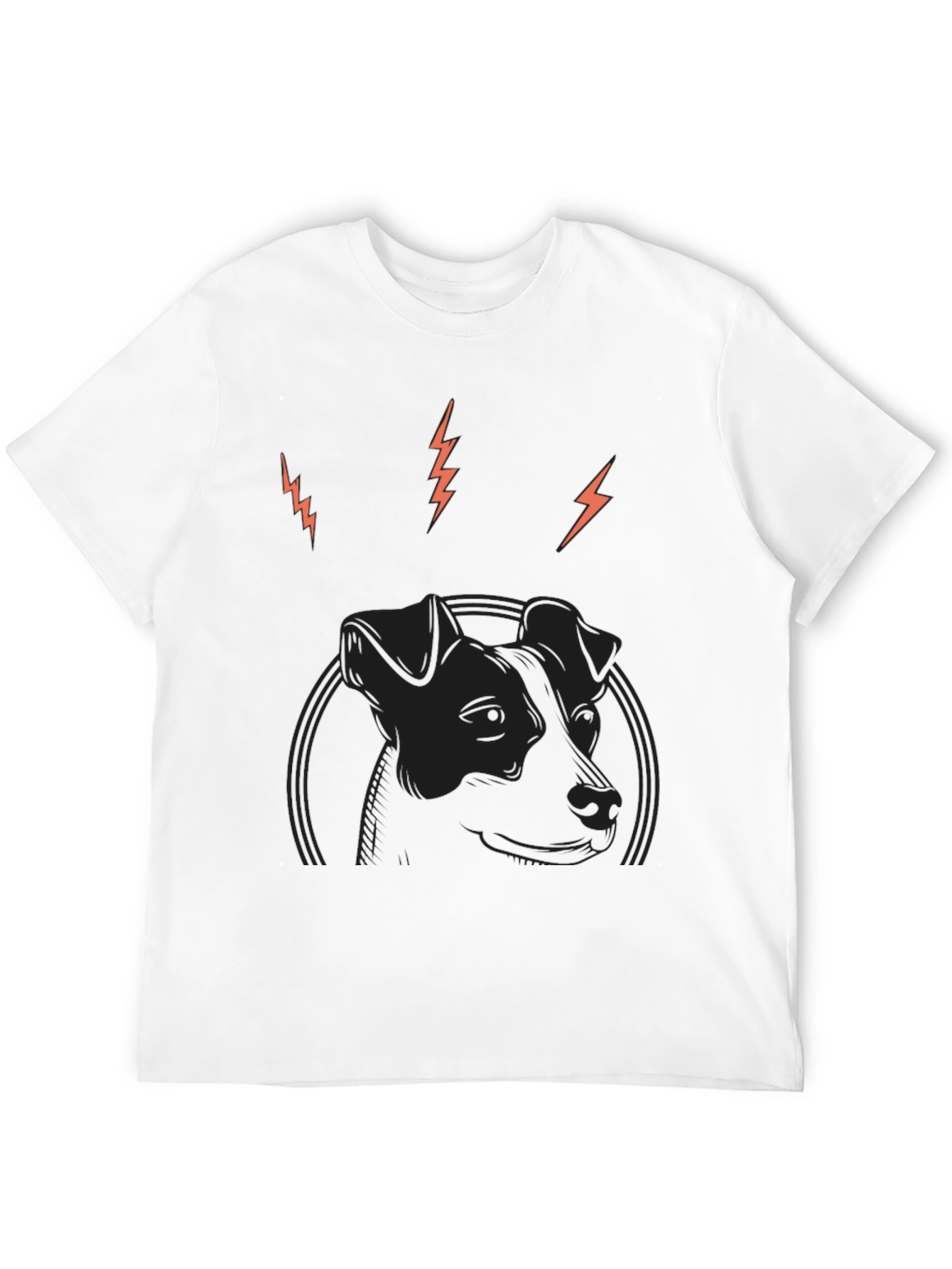 Dog Graphic Print Black T-Shirt