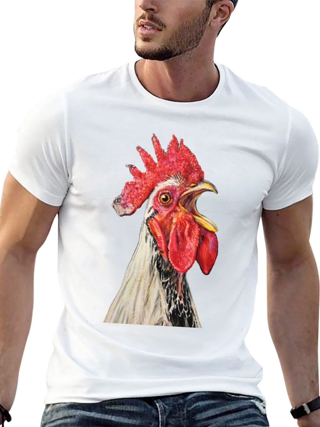Rooster Graphic Tee - Black