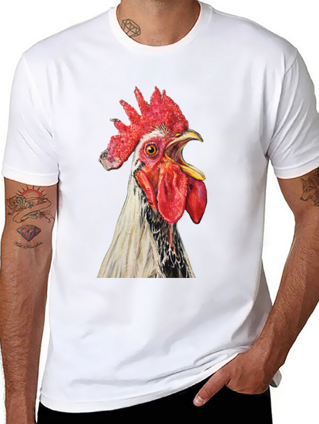 Rooster Graphic Tee - Black