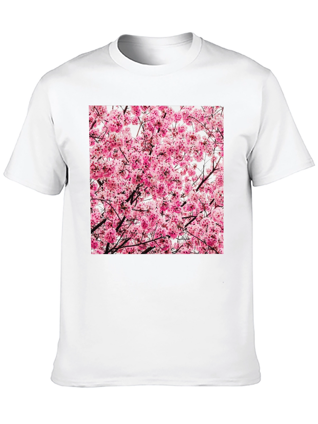 Floral Print T-Shirt - Cherry Blossom Design