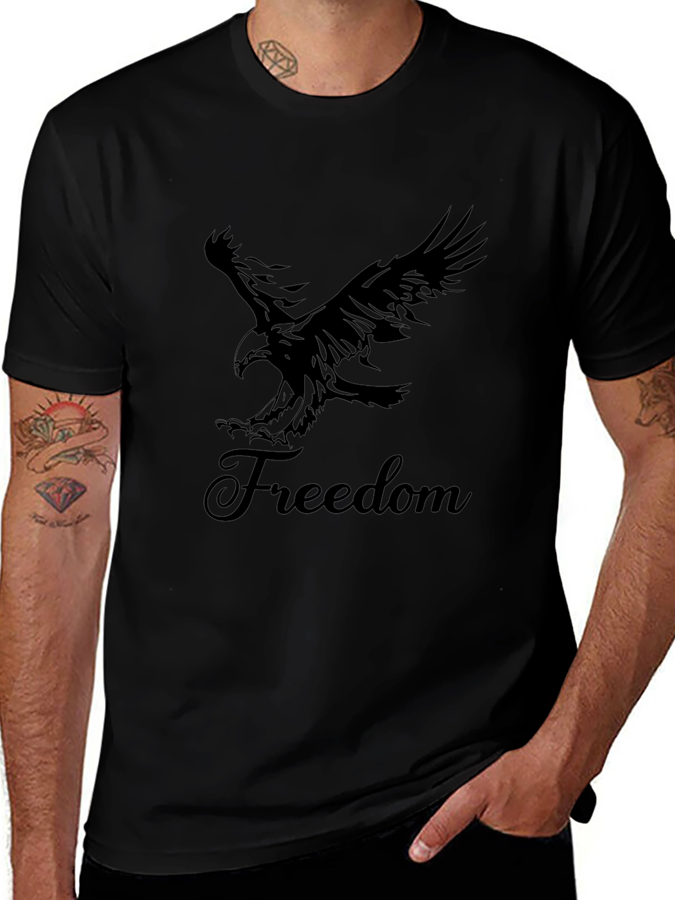 Freedom Eagle Graphic Mens T-Shirt