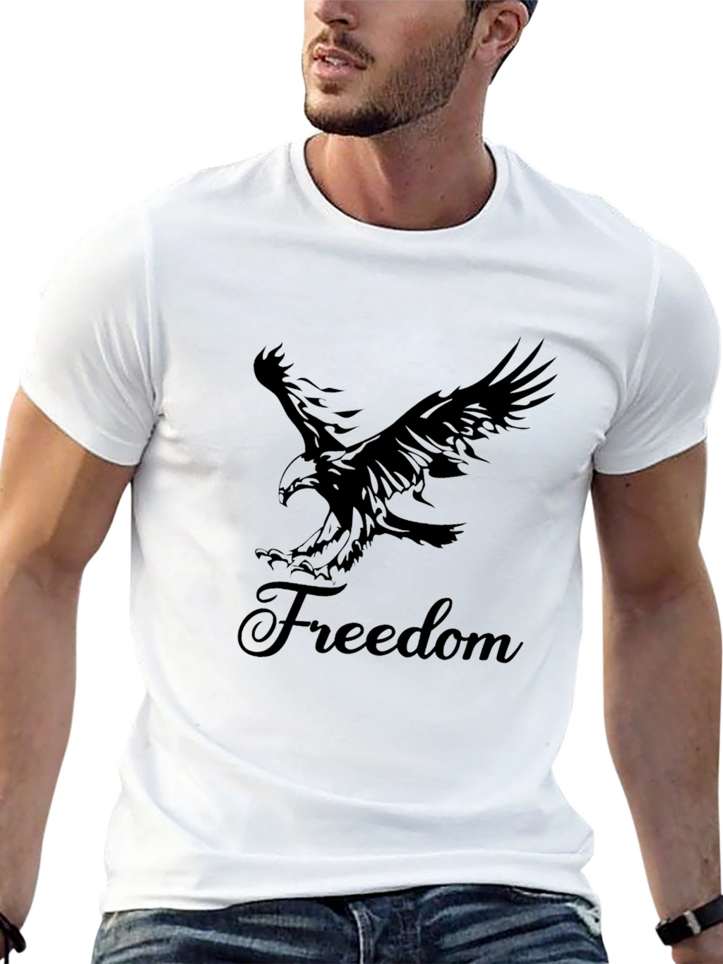 Freedom Eagle Graphic Mens T-Shirt