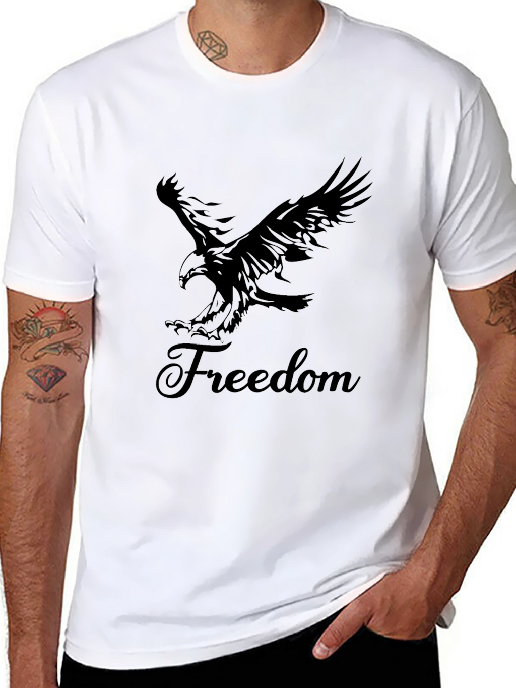 Freedom Eagle Graphic Mens T-Shirt