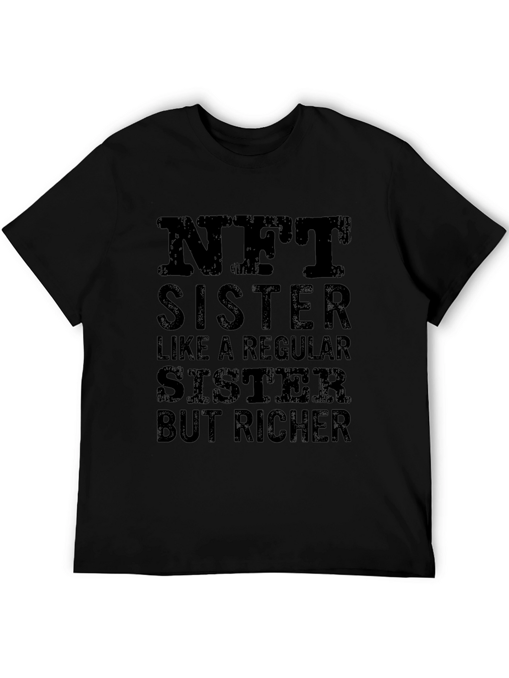 NFT Sister Black T-Shirt - Funny Crypto Gift