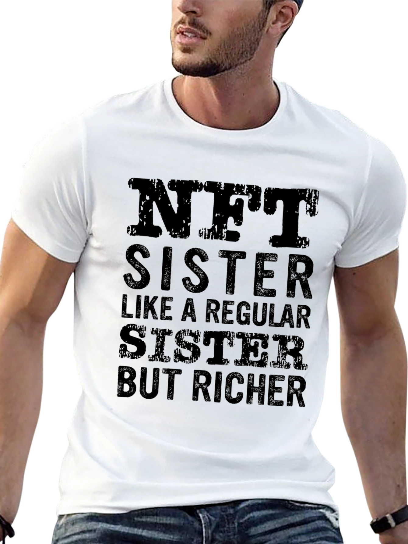 NFT Sister Black T-Shirt - Funny Crypto Gift