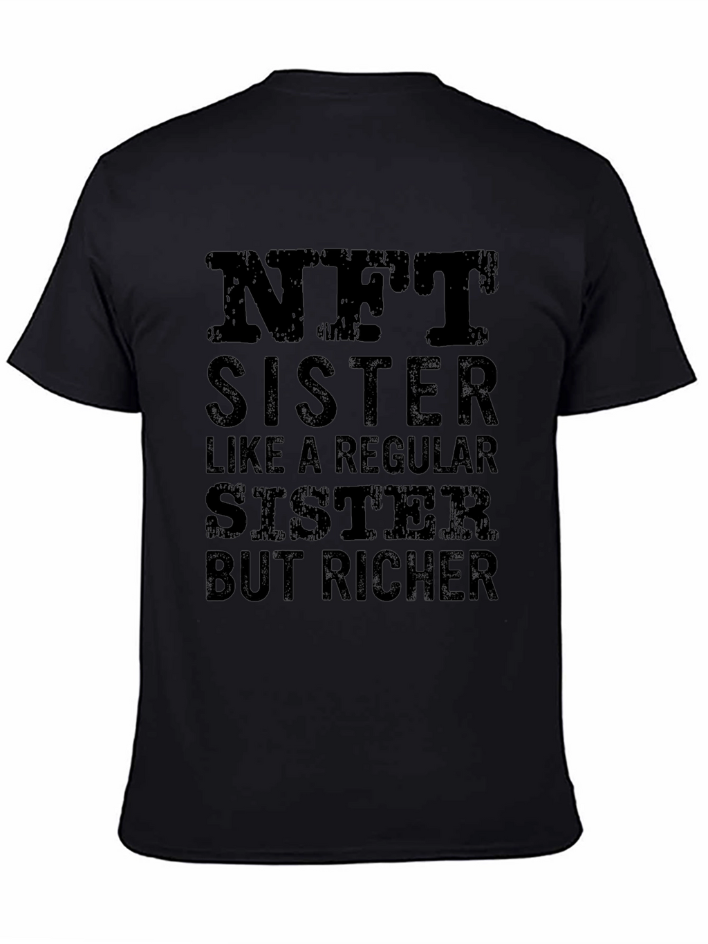 NFT Sister Black T-Shirt - Funny Crypto Gift