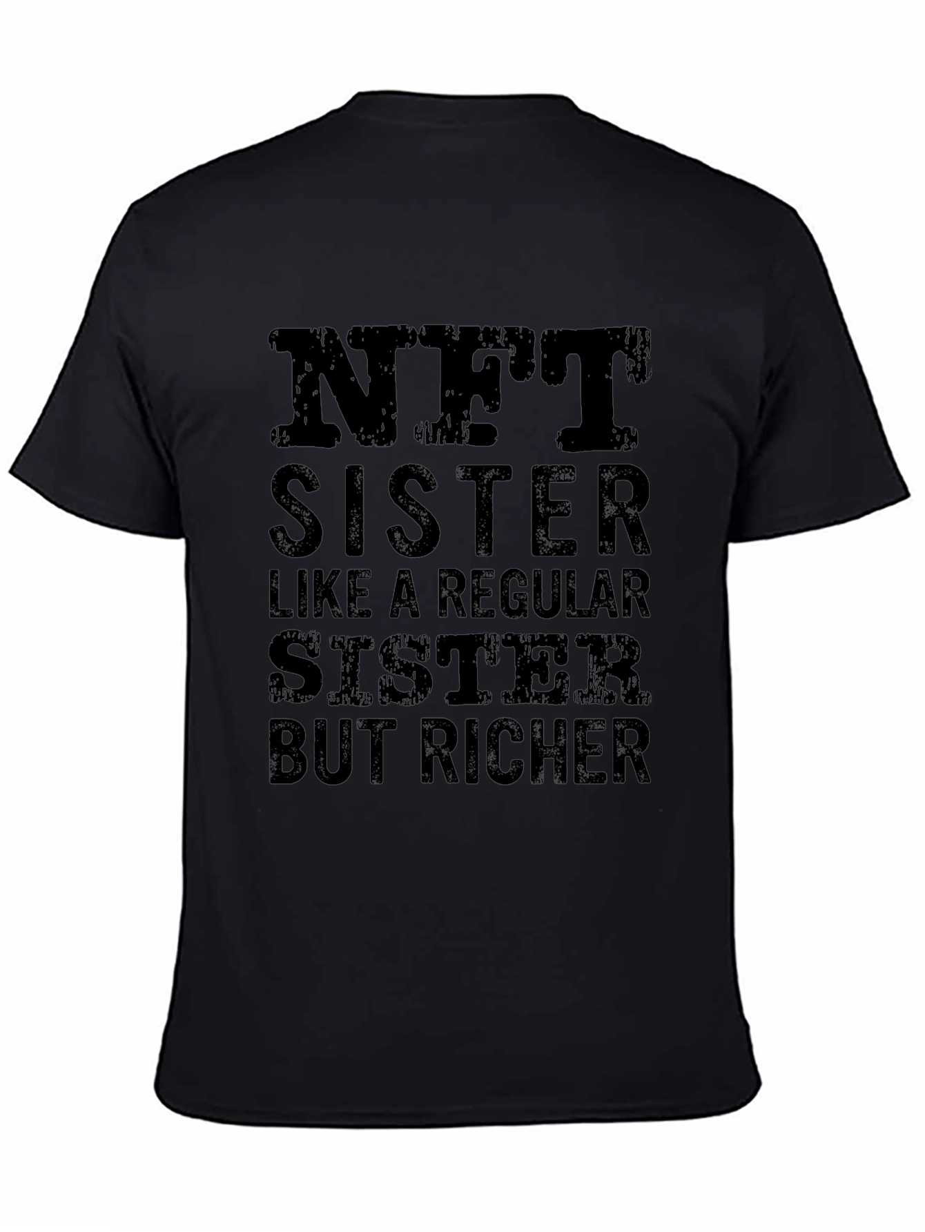 NFT Sister Black T-Shirt - Funny Crypto Gift
