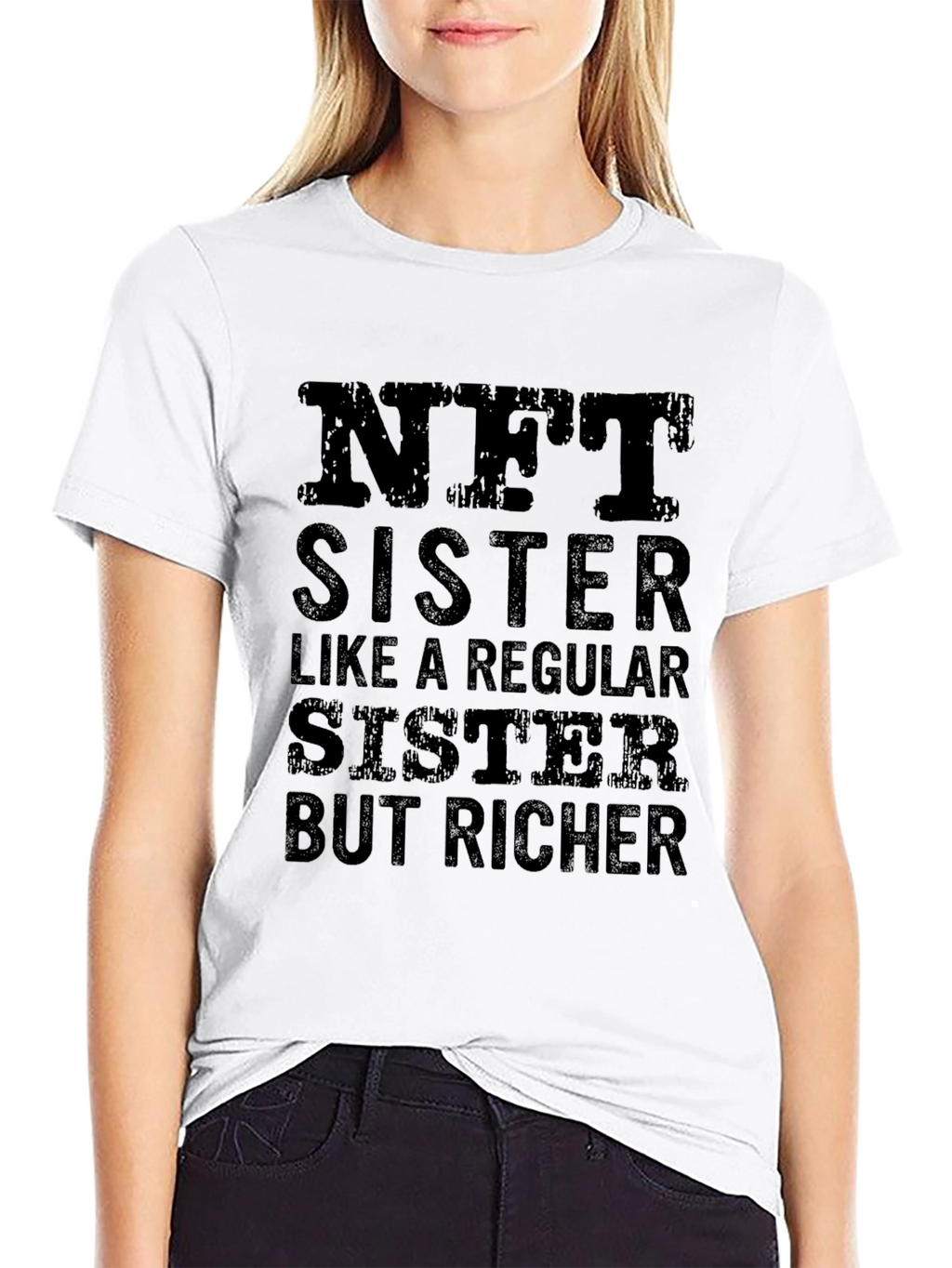 NFT Sister Black T-Shirt - Funny Crypto Gift