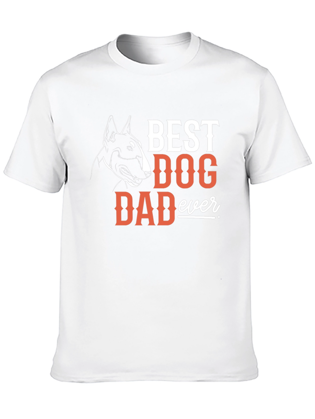 Best Dog Dad Ever T-Shirt - Bull Terrier Design