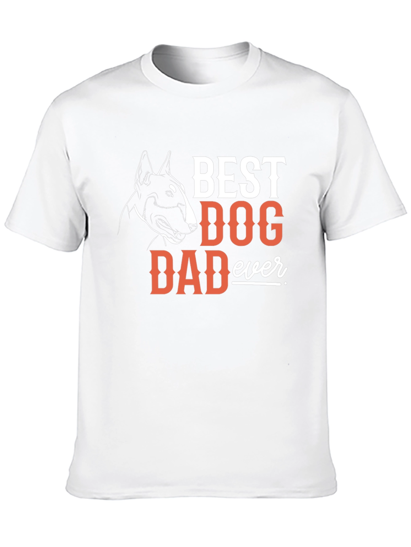 Best Dog Dad Ever T-Shirt - Bull Terrier Design
