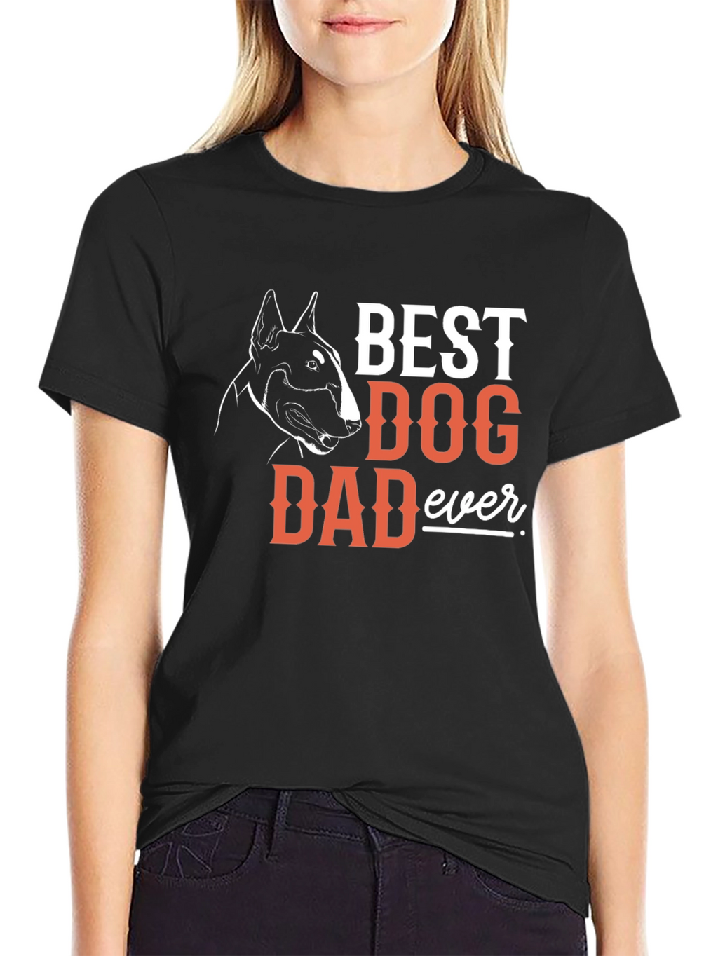 Best Dog Dad Ever T-Shirt - Bull Terrier Design