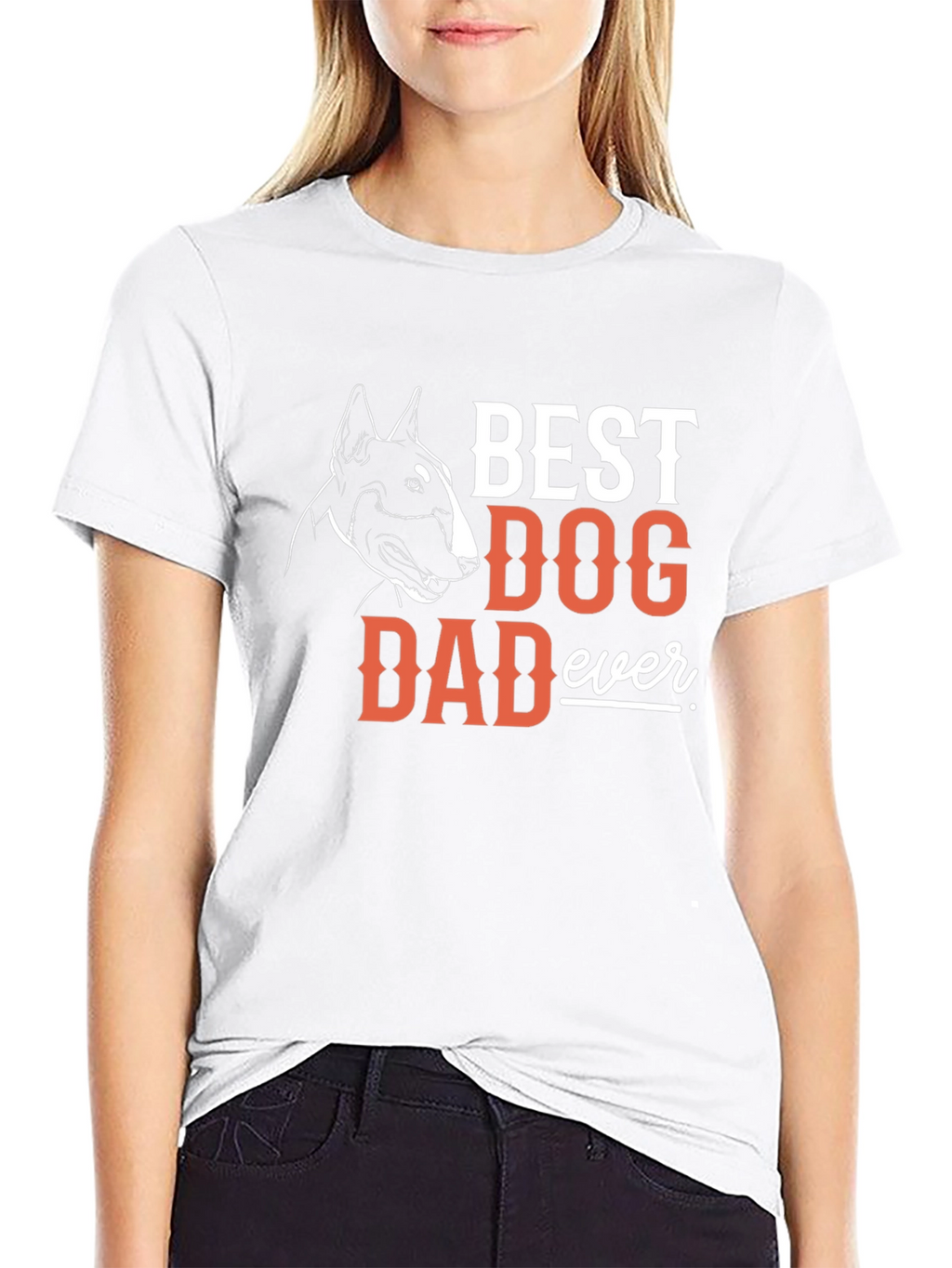 Best Dog Dad Ever T-Shirt - Bull Terrier Design