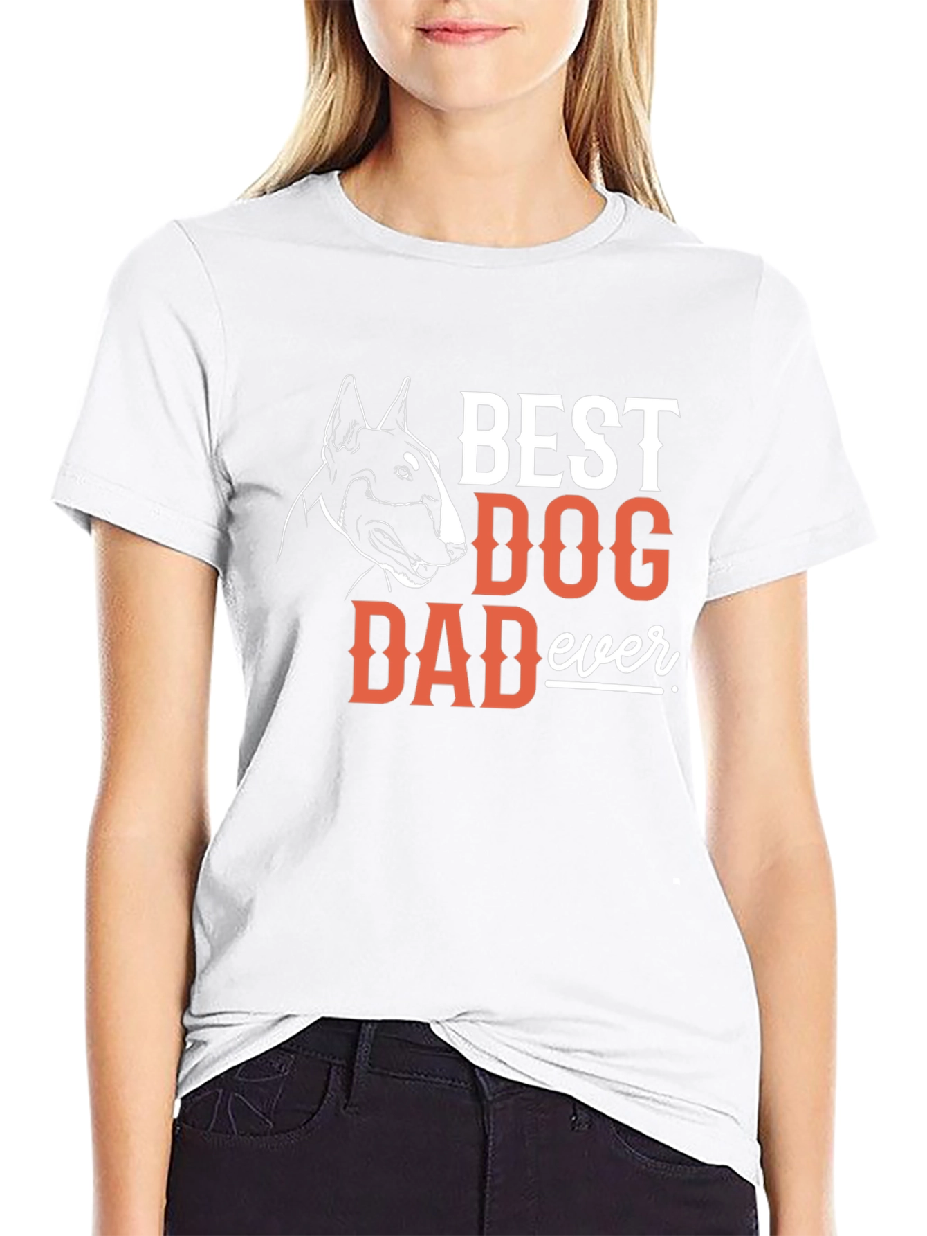 Best Dog Dad Ever T-Shirt - Bull Terrier Design