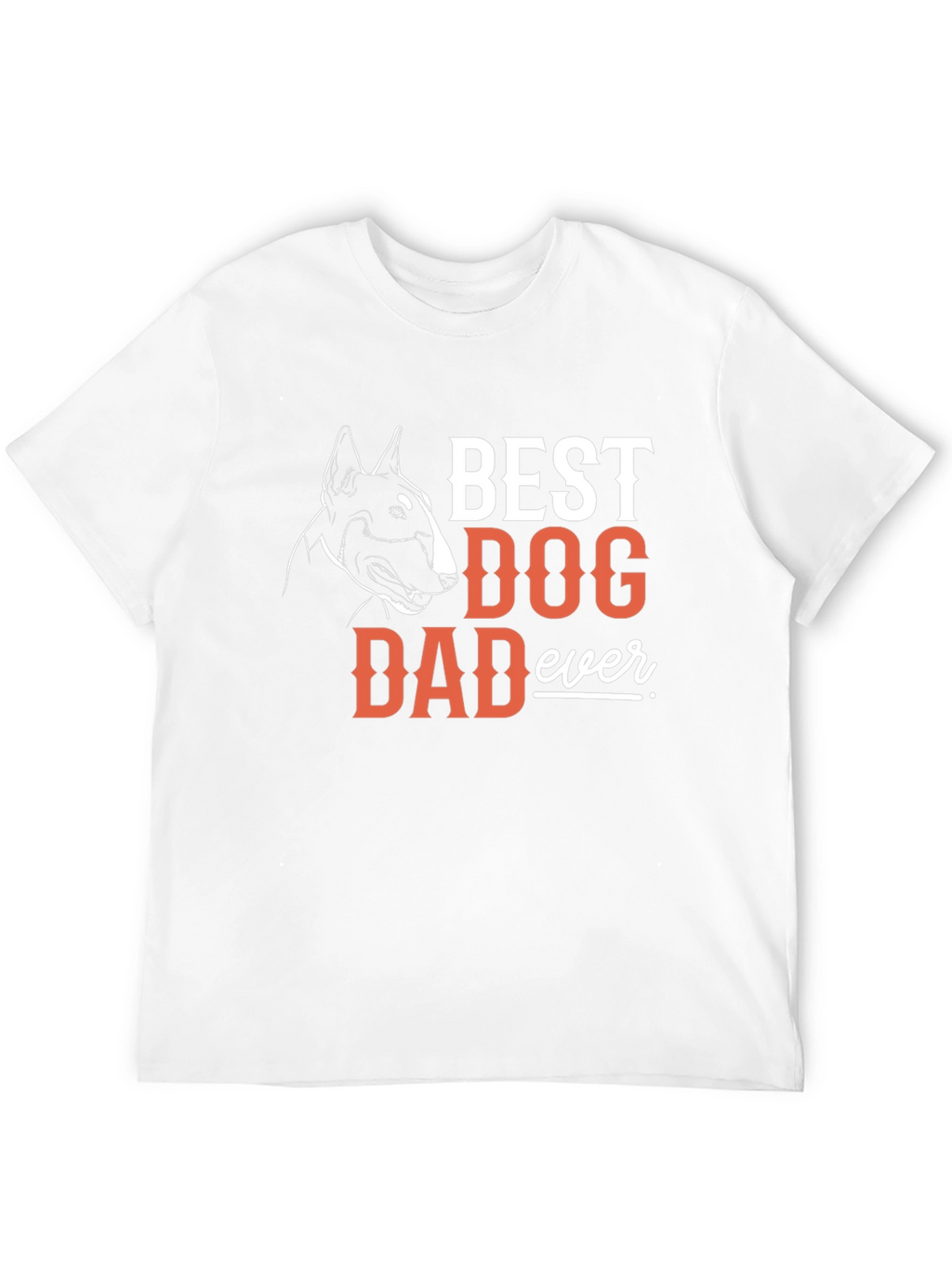 Best Dog Dad Ever T-Shirt - Bull Terrier Design