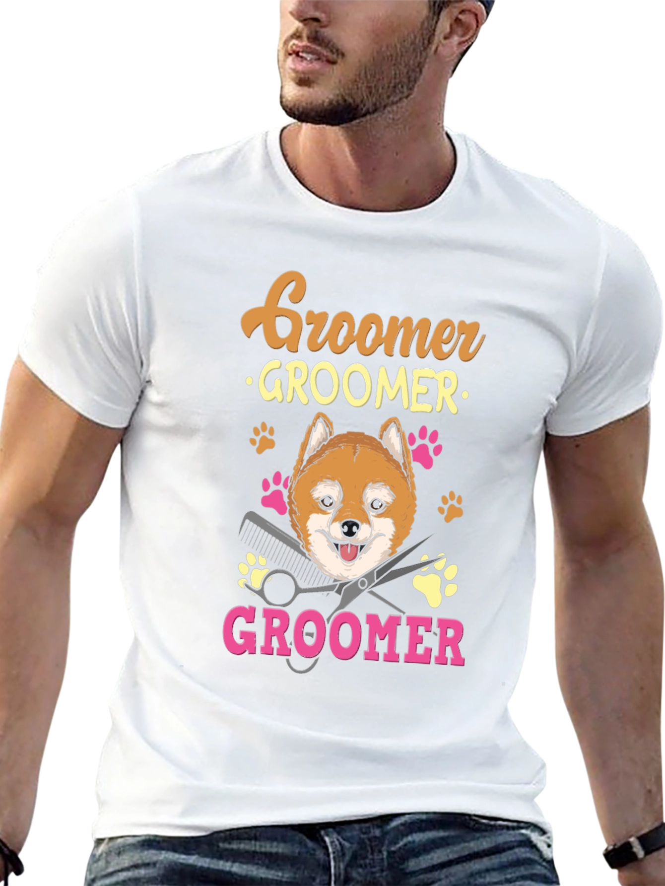 Dog Groomer T-Shirt - Shiba Inu Pet Lover Tee