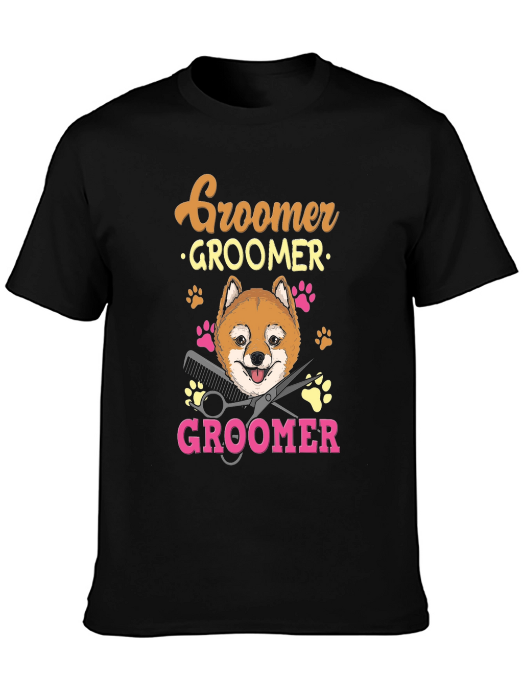 Dog Groomer T-Shirt - Shiba Inu Pet Lover Tee