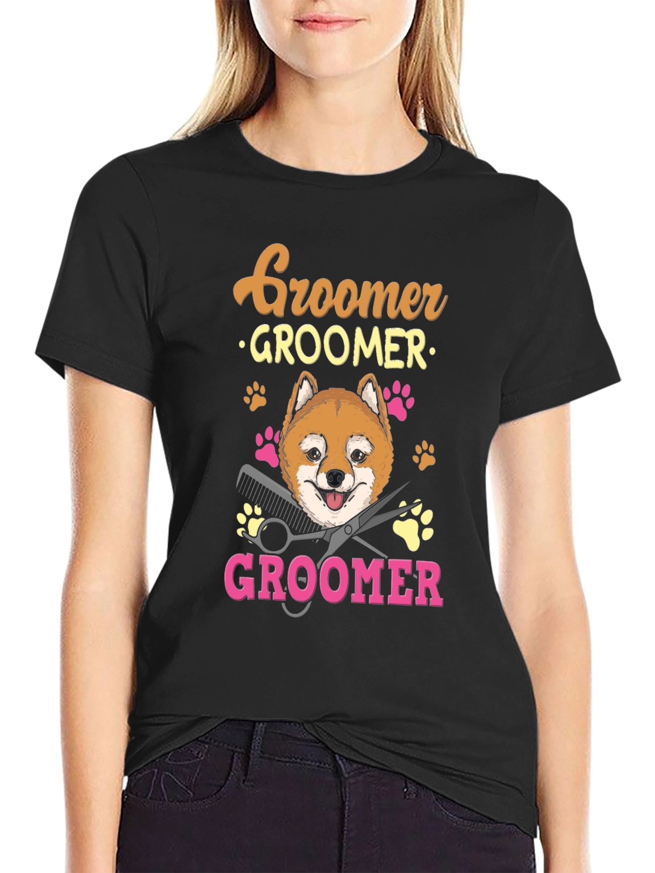 Dog Groomer T-Shirt - Shiba Inu Pet Lover Tee