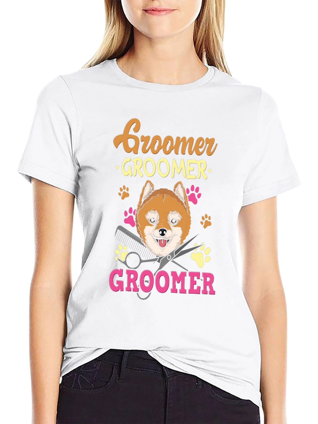 Dog Groomer T-Shirt - Shiba Inu Pet Lover Tee