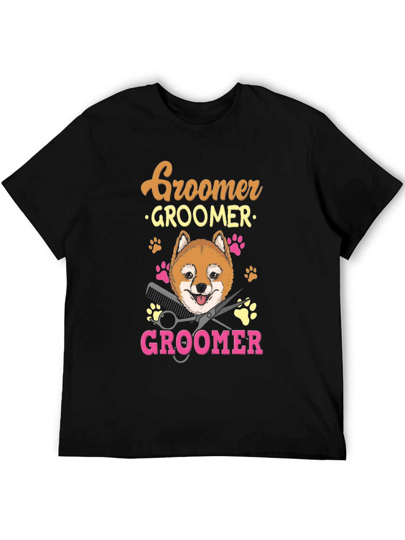 Dog Groomer T-Shirt - Shiba Inu Pet Lover Tee