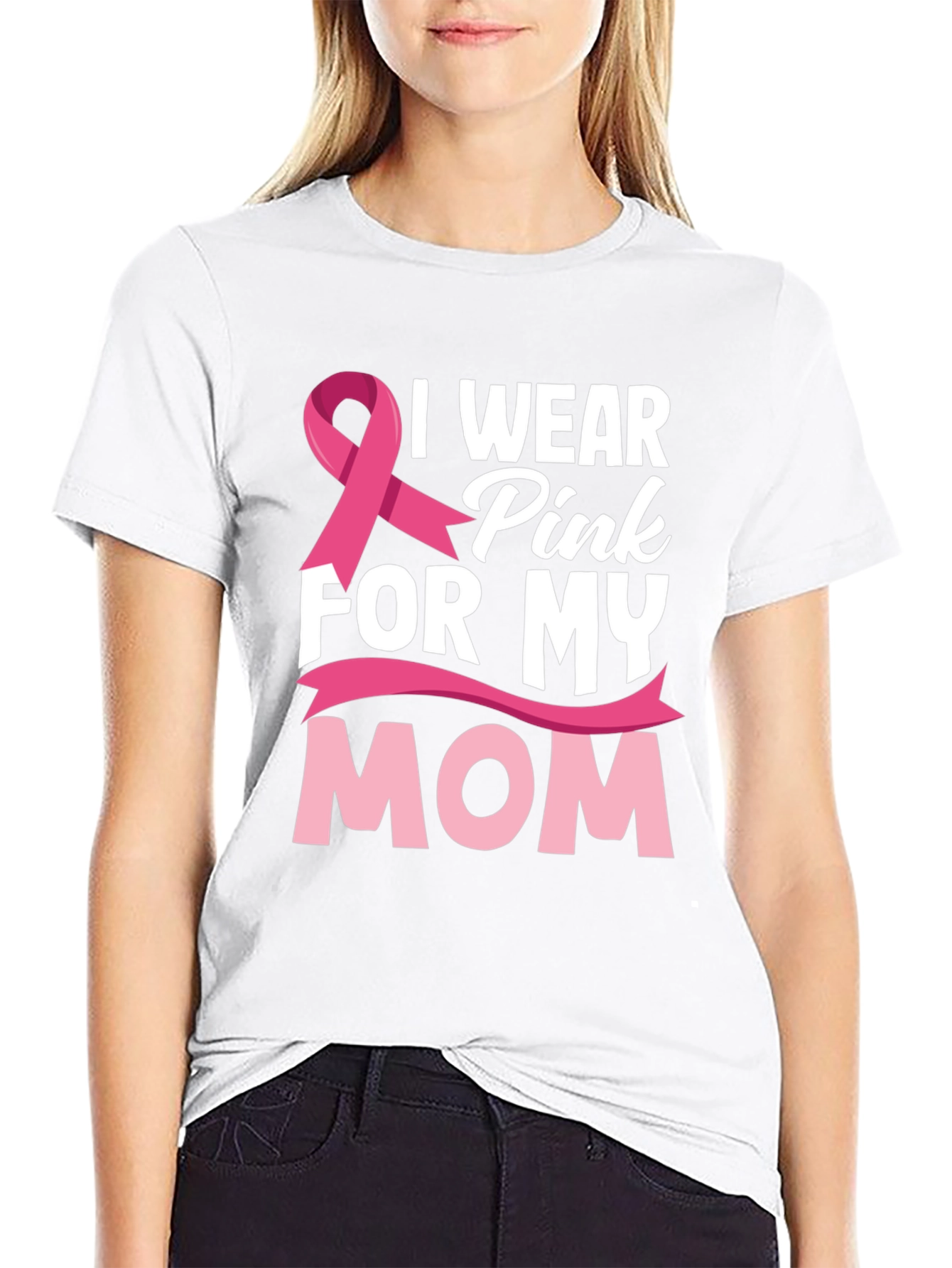 I Wear Pink For My Mom Breast Cancer Awareness T-Shirt
