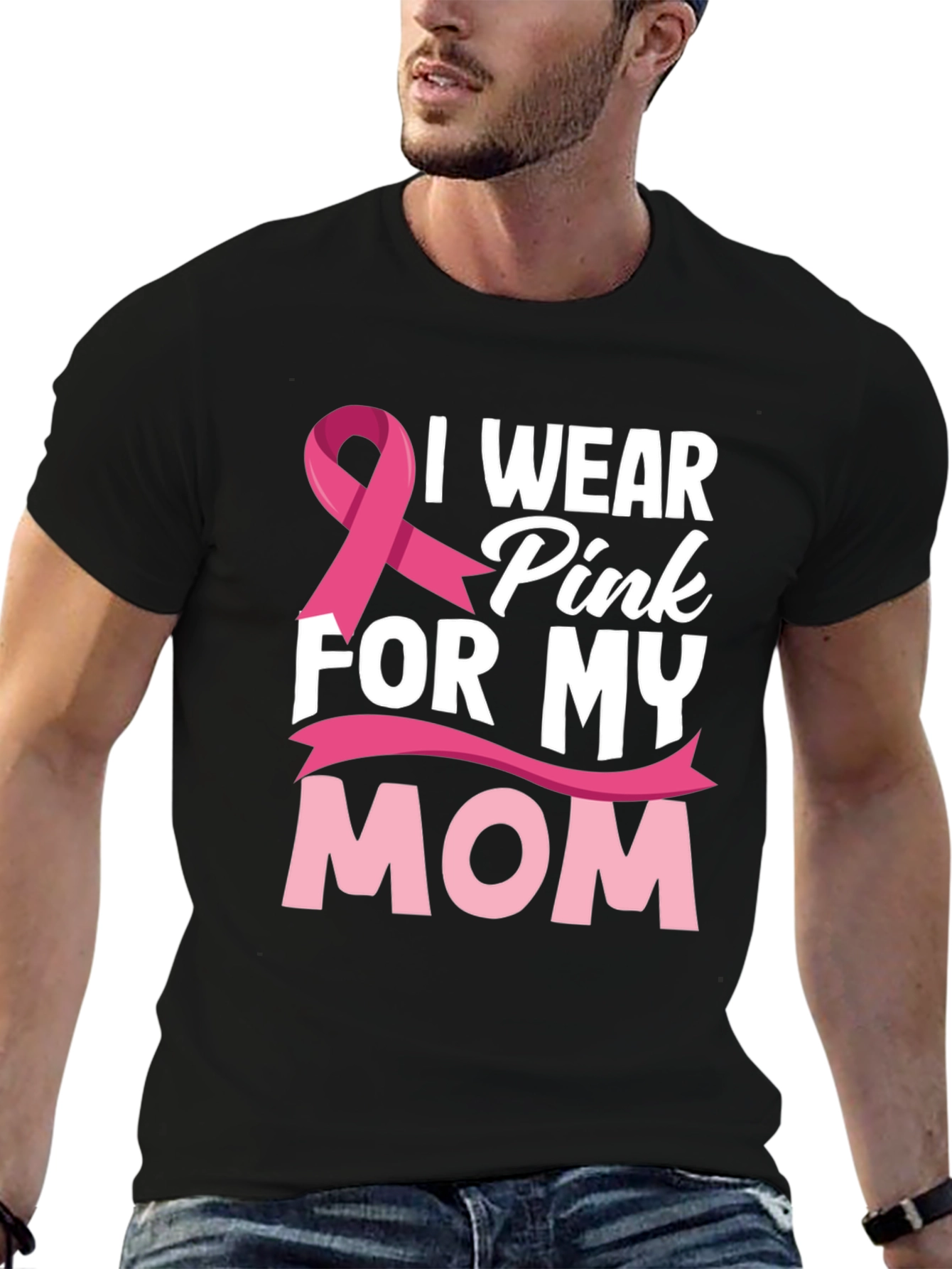 I Wear Pink For My Mom Breast Cancer Awareness T-Shirt