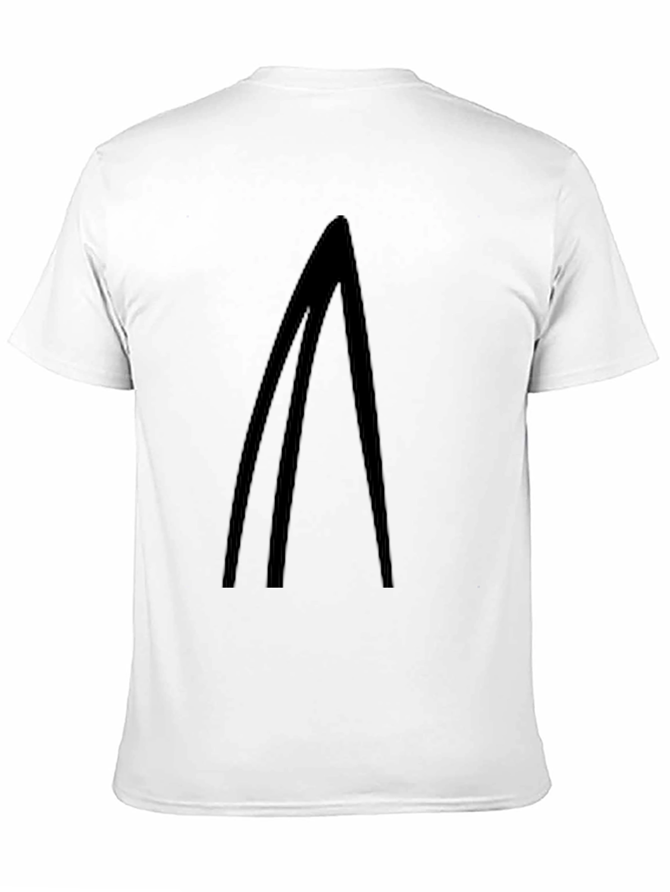 Minimalist Black T-Shirt with Geometric Design