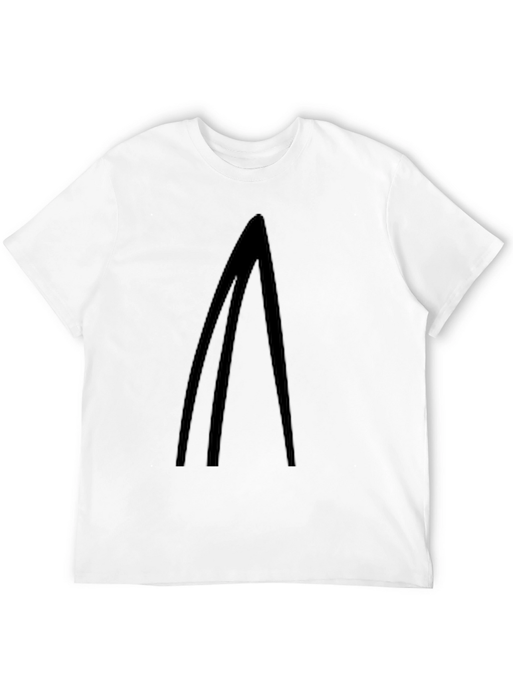 Minimalist Black T-Shirt with Geometric Design