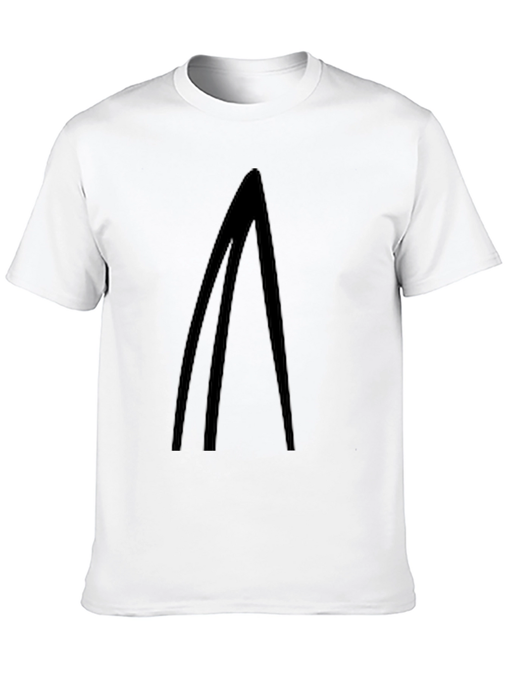 Minimalist Black T-Shirt with Geometric Design