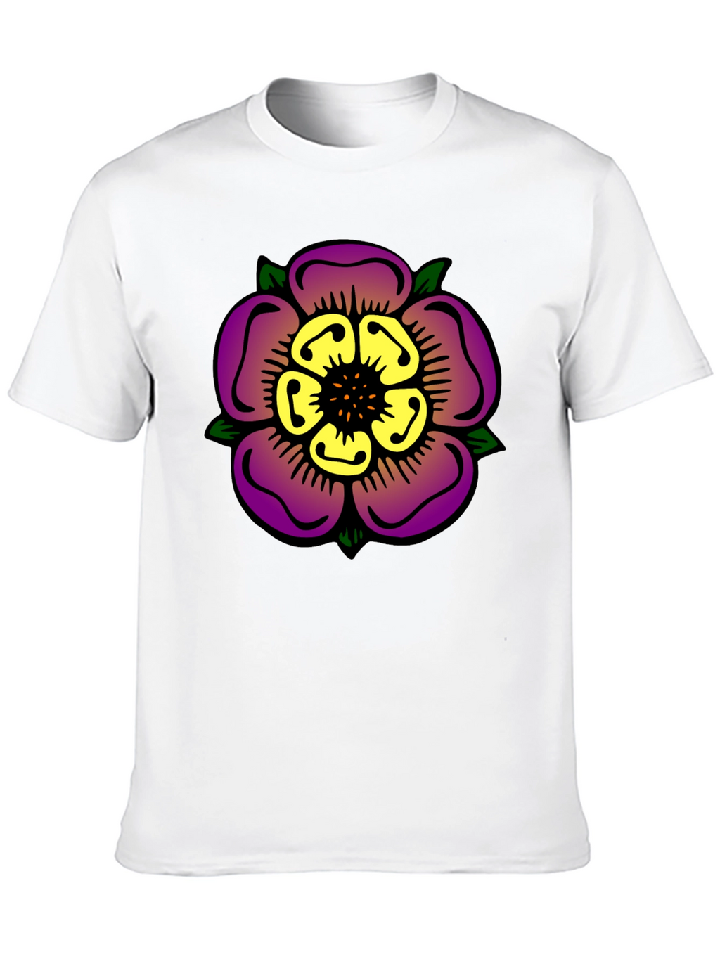 Floral Graphic Print Black T-Shirt