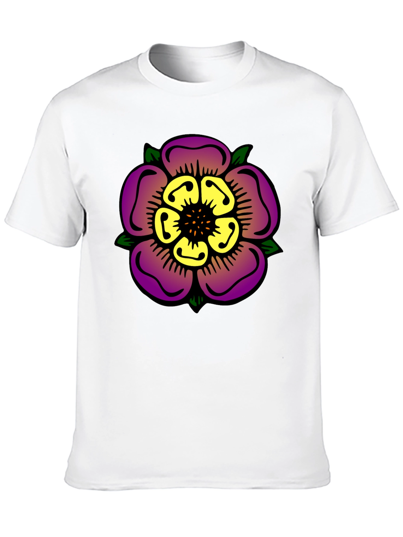 Floral Graphic Print Black T-Shirt