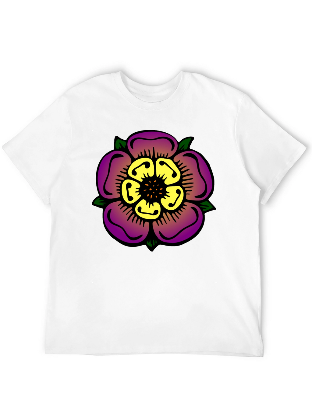 Floral Graphic Print Black T-Shirt