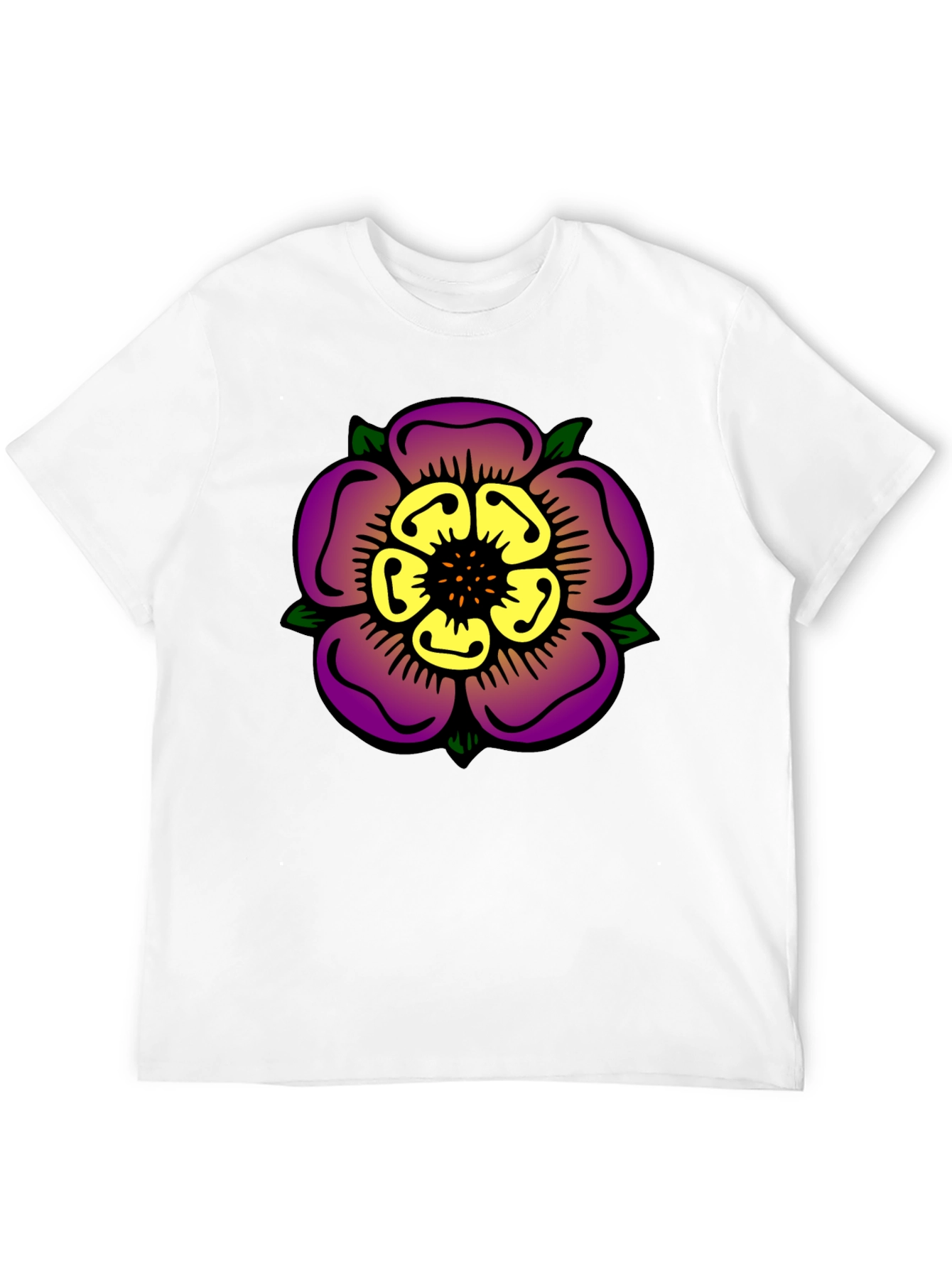 Floral Graphic Print Black T-Shirt