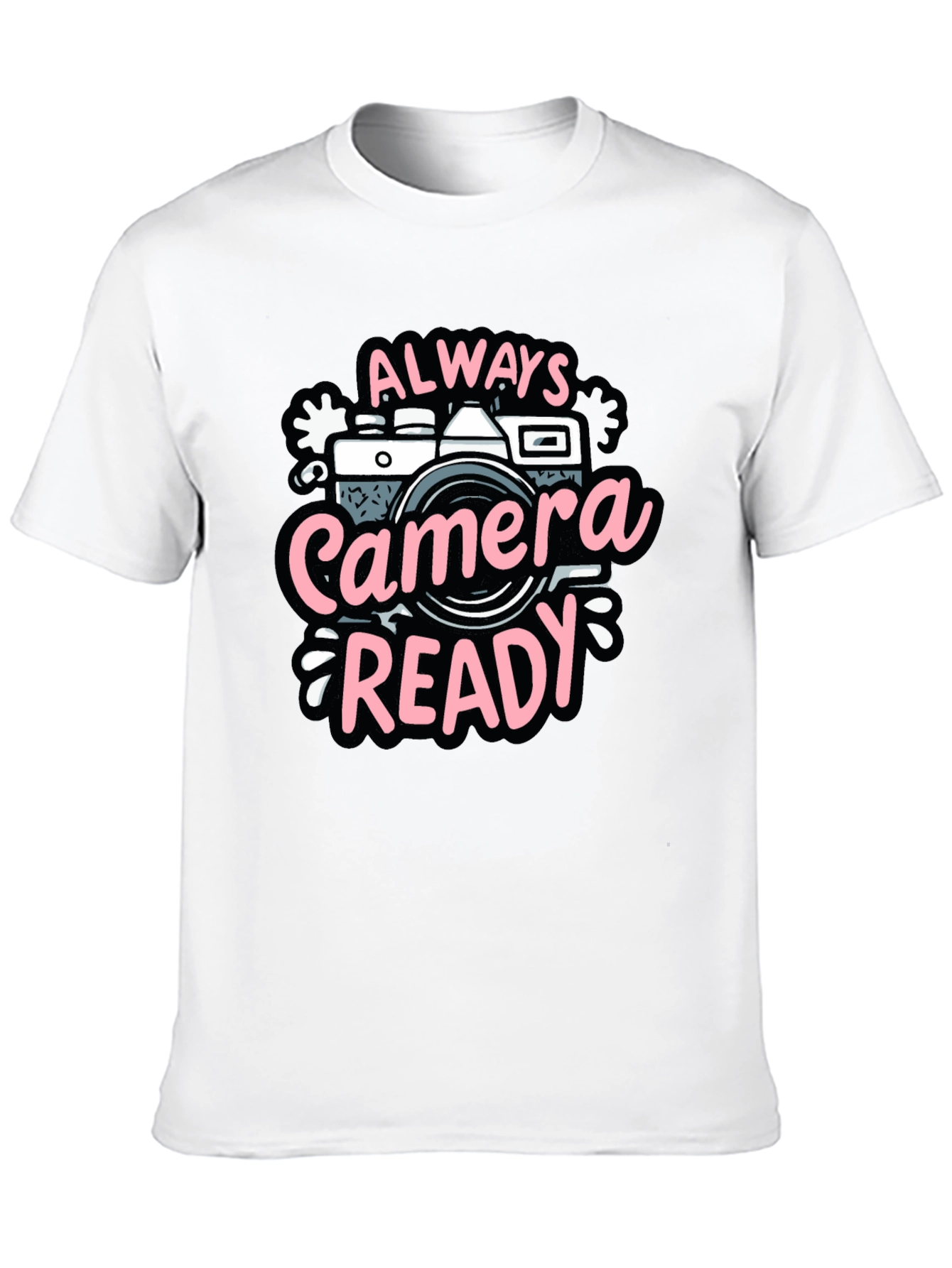Always Camera Ready Graphic Tee - Black Cotton Blend