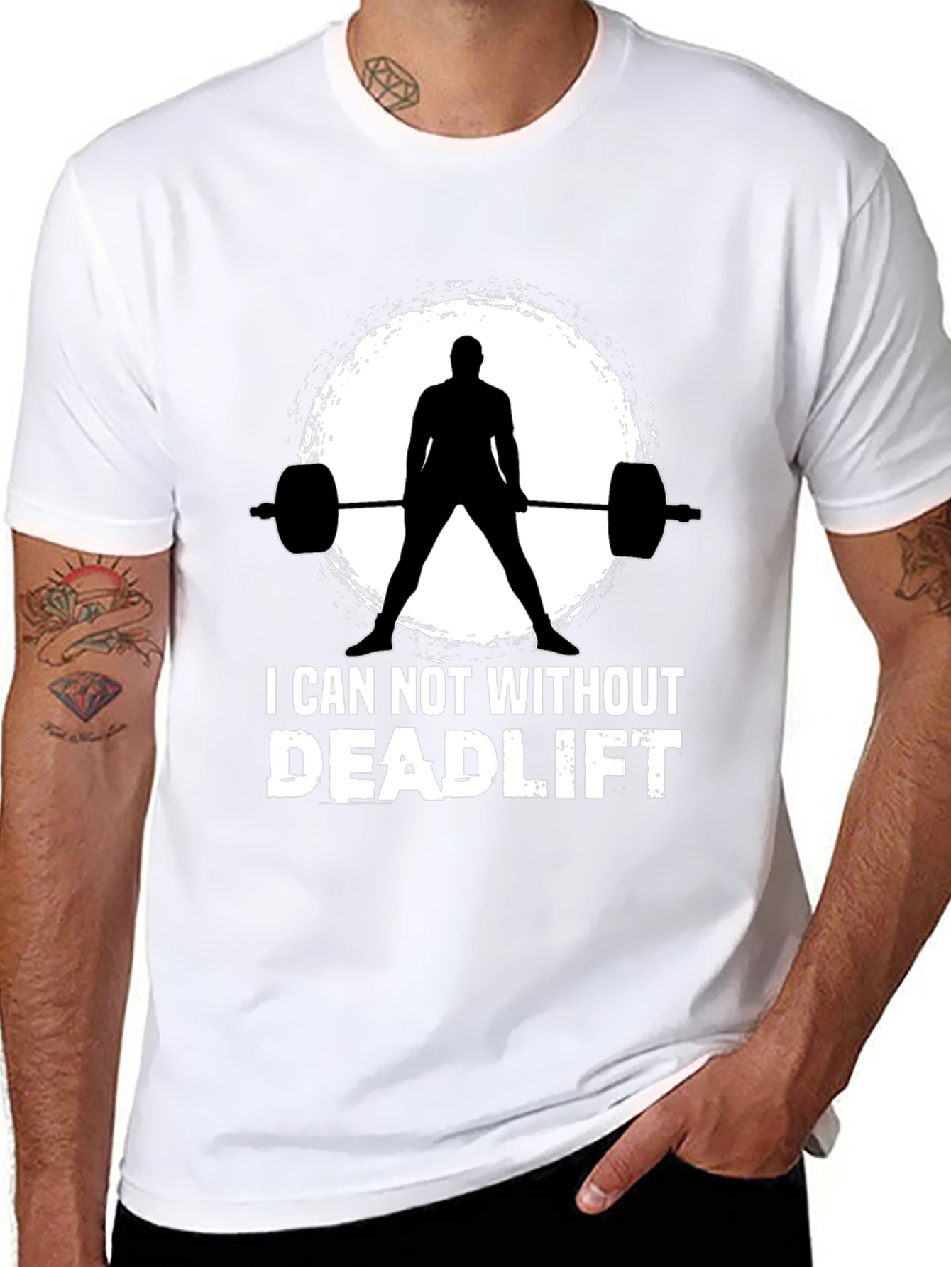 I Can Not Without Deadlift Black T-Shirt