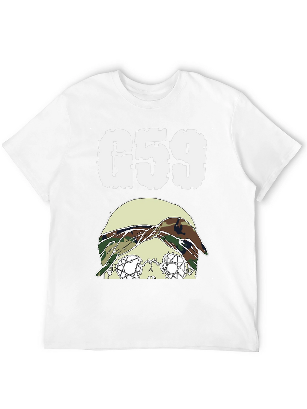 G59 Skull Camo Bandana Black T-Shirt