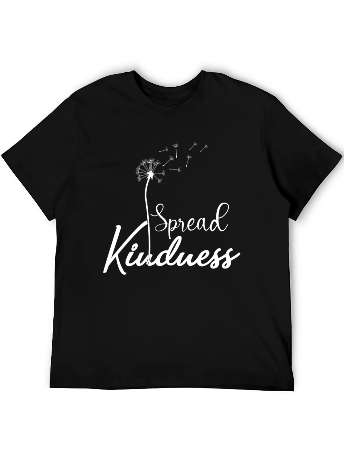 Spread Kindness Graphic Tee - Black Cotton Blend Shirt
