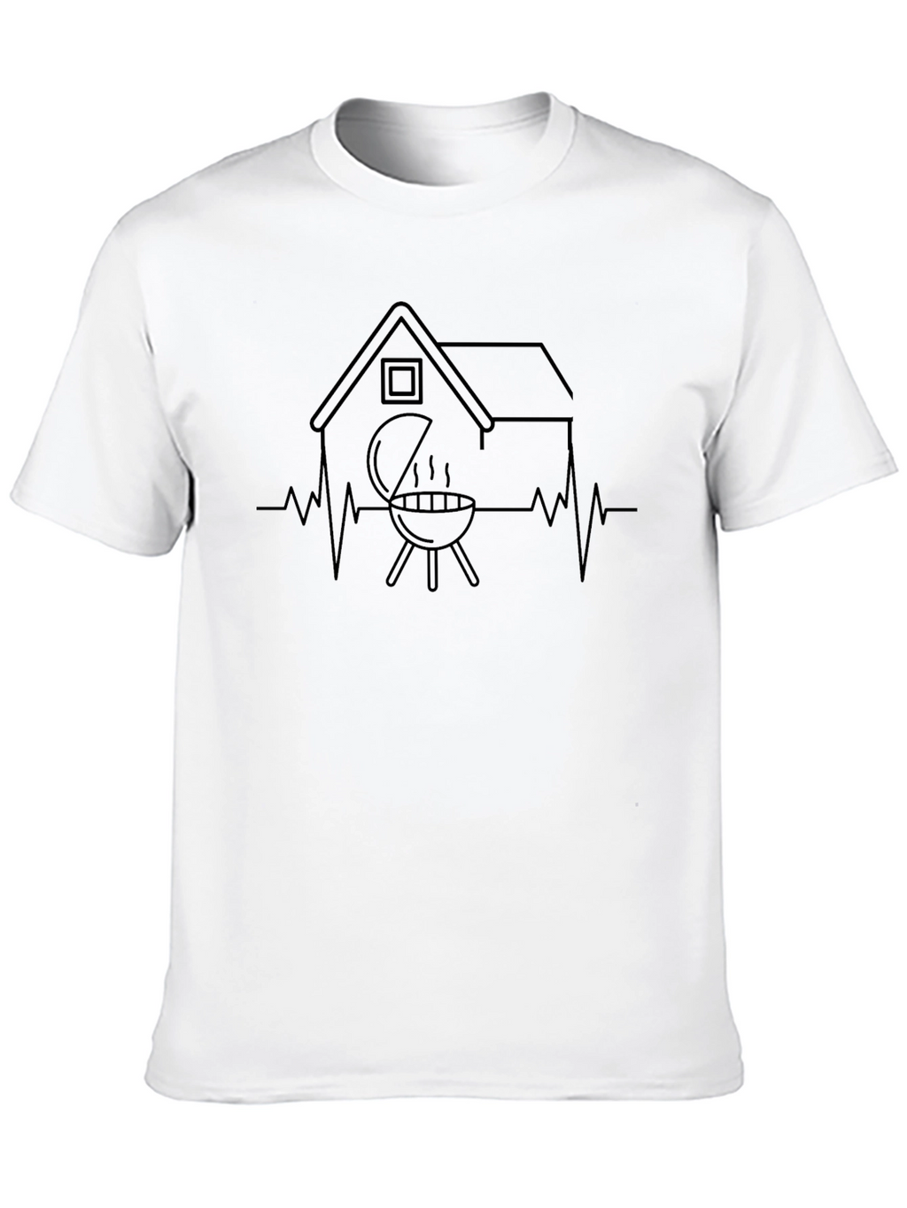 Grill Housebeat T-Shirt - BBQ Heartbeat Tee