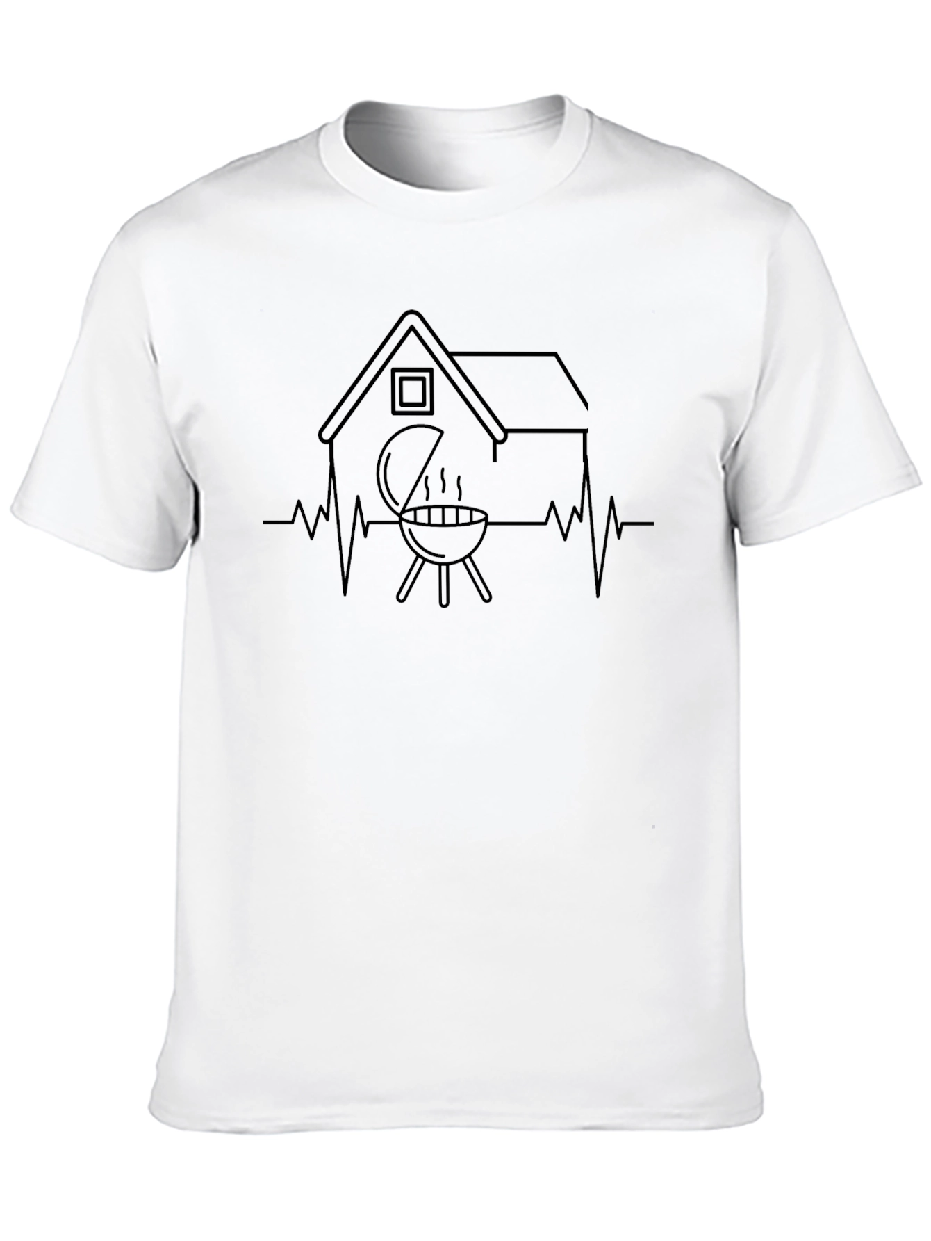 Grill Housebeat T-Shirt - BBQ Heartbeat Tee
