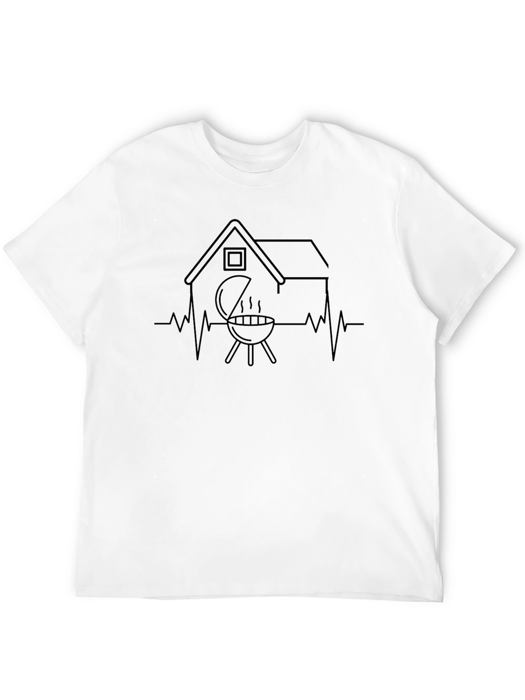 Grill Housebeat T-Shirt - BBQ Heartbeat Tee