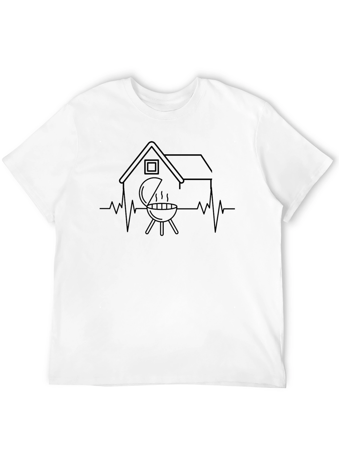 Grill Housebeat T-Shirt - BBQ Heartbeat Tee