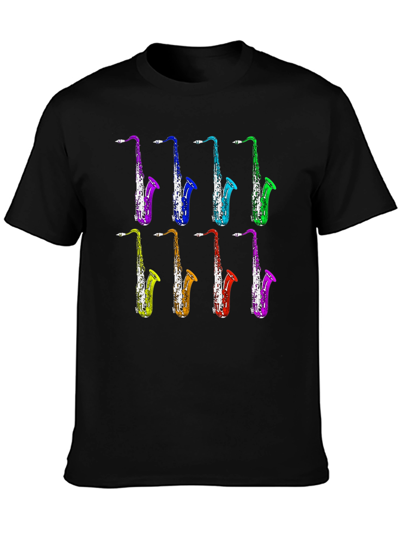 Saxophone Music T-Shirt - Colorful Jazz Design
