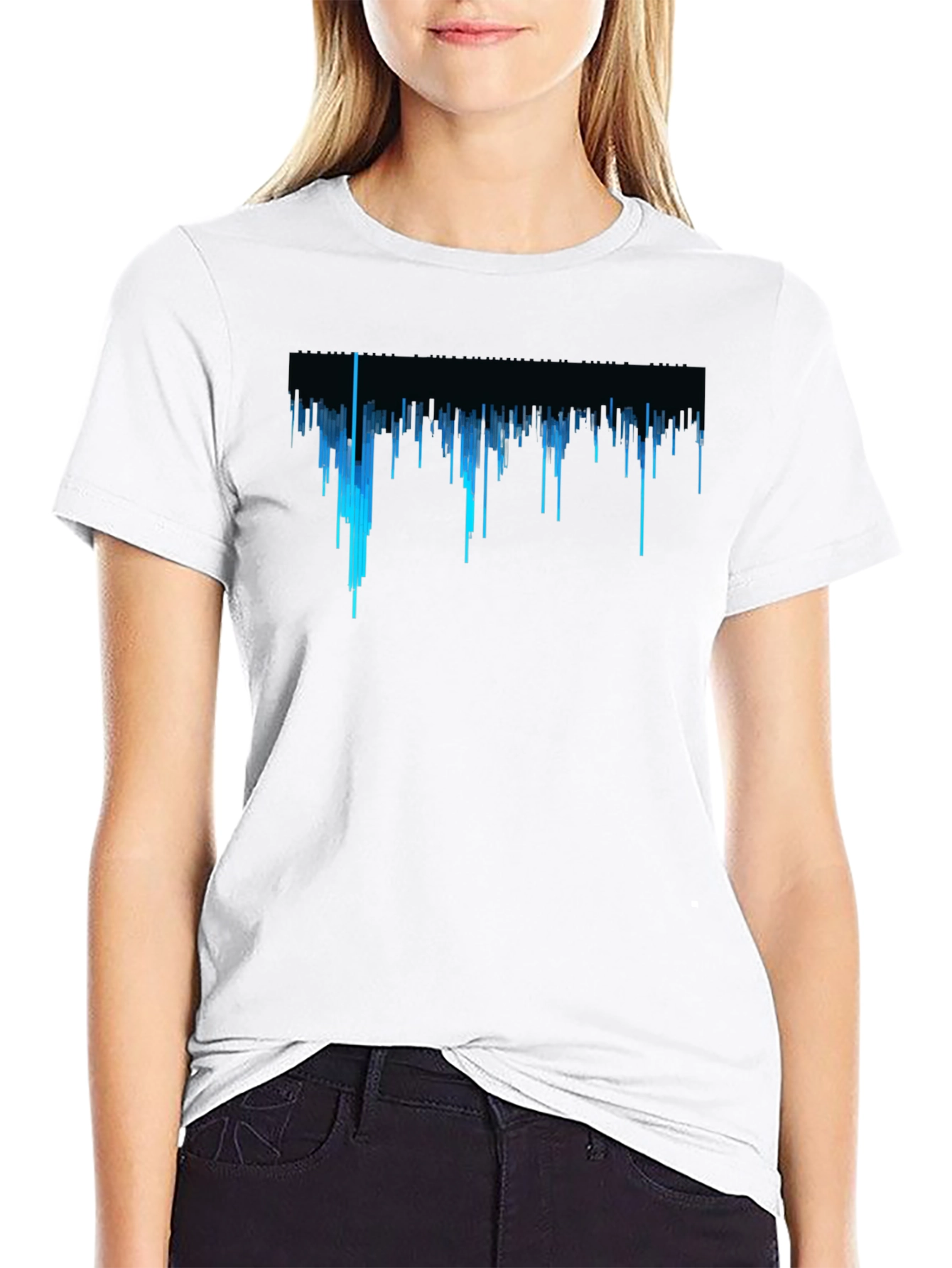 Cityscape Black Tee - Graphic Design