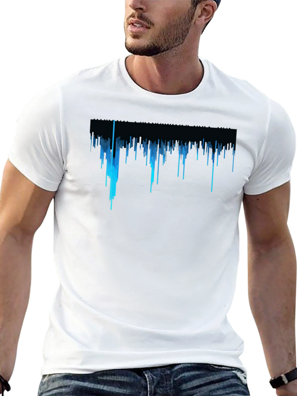 Cityscape Black Tee - Graphic Design