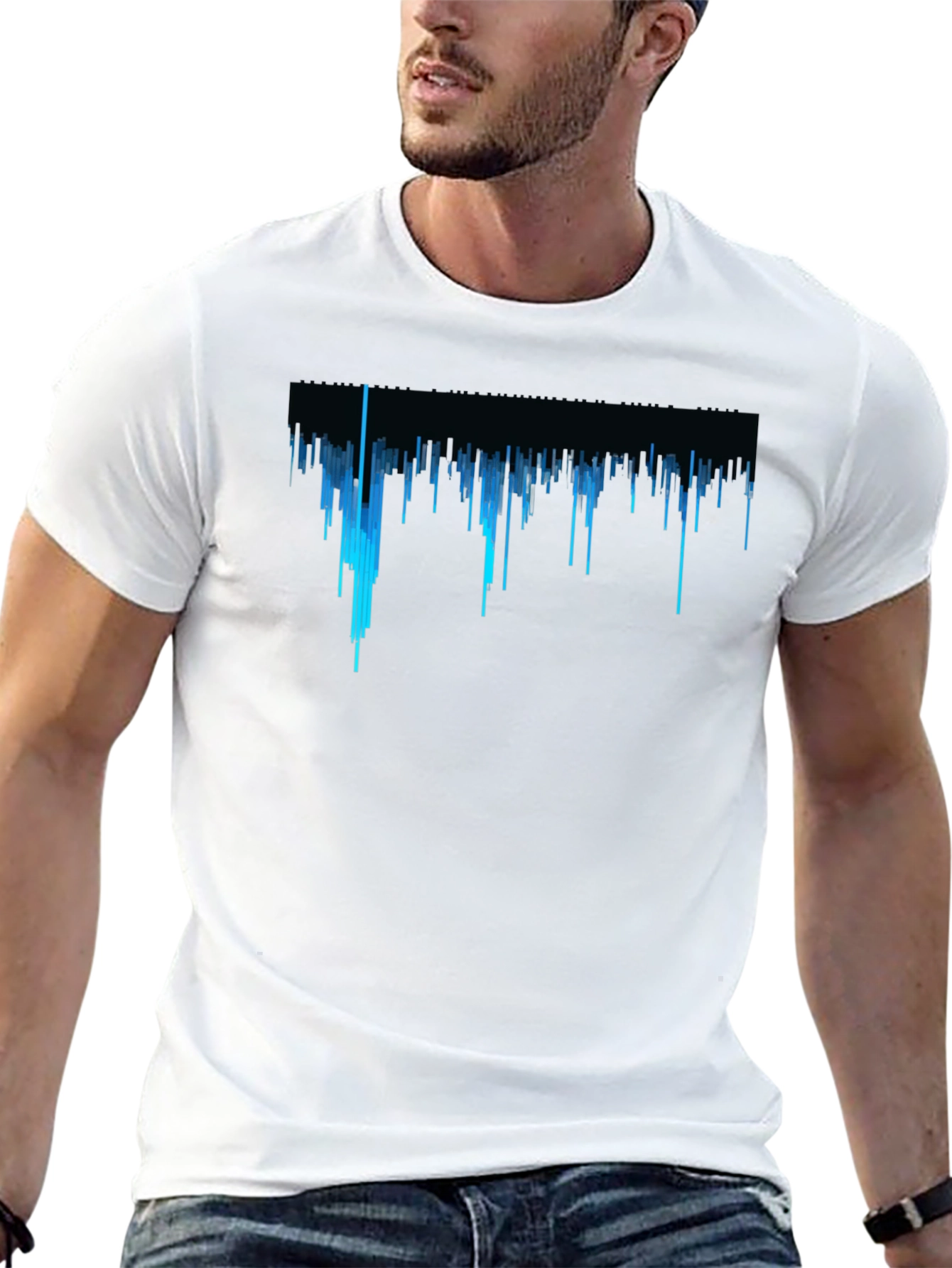 Cityscape Black Tee - Graphic Design