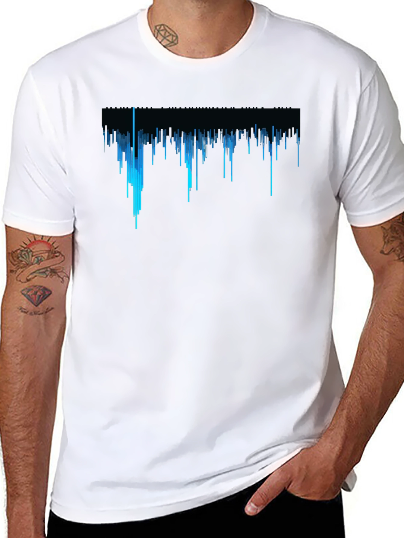 Cityscape Black Tee - Graphic Design
