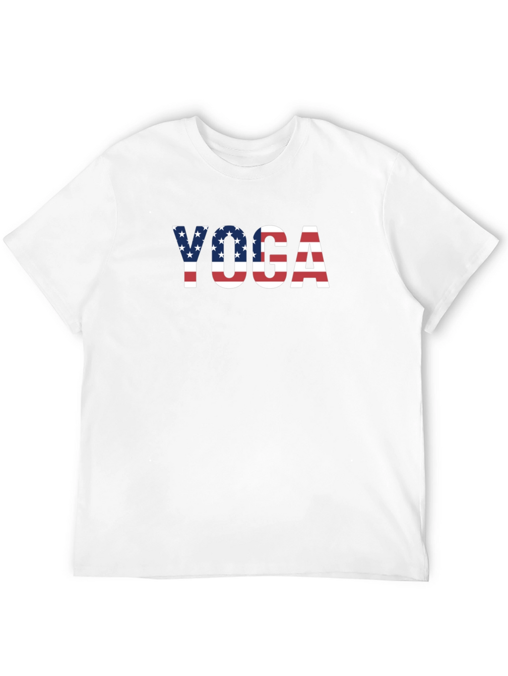 Yoga USA Flag Graphic Print T-Shirt