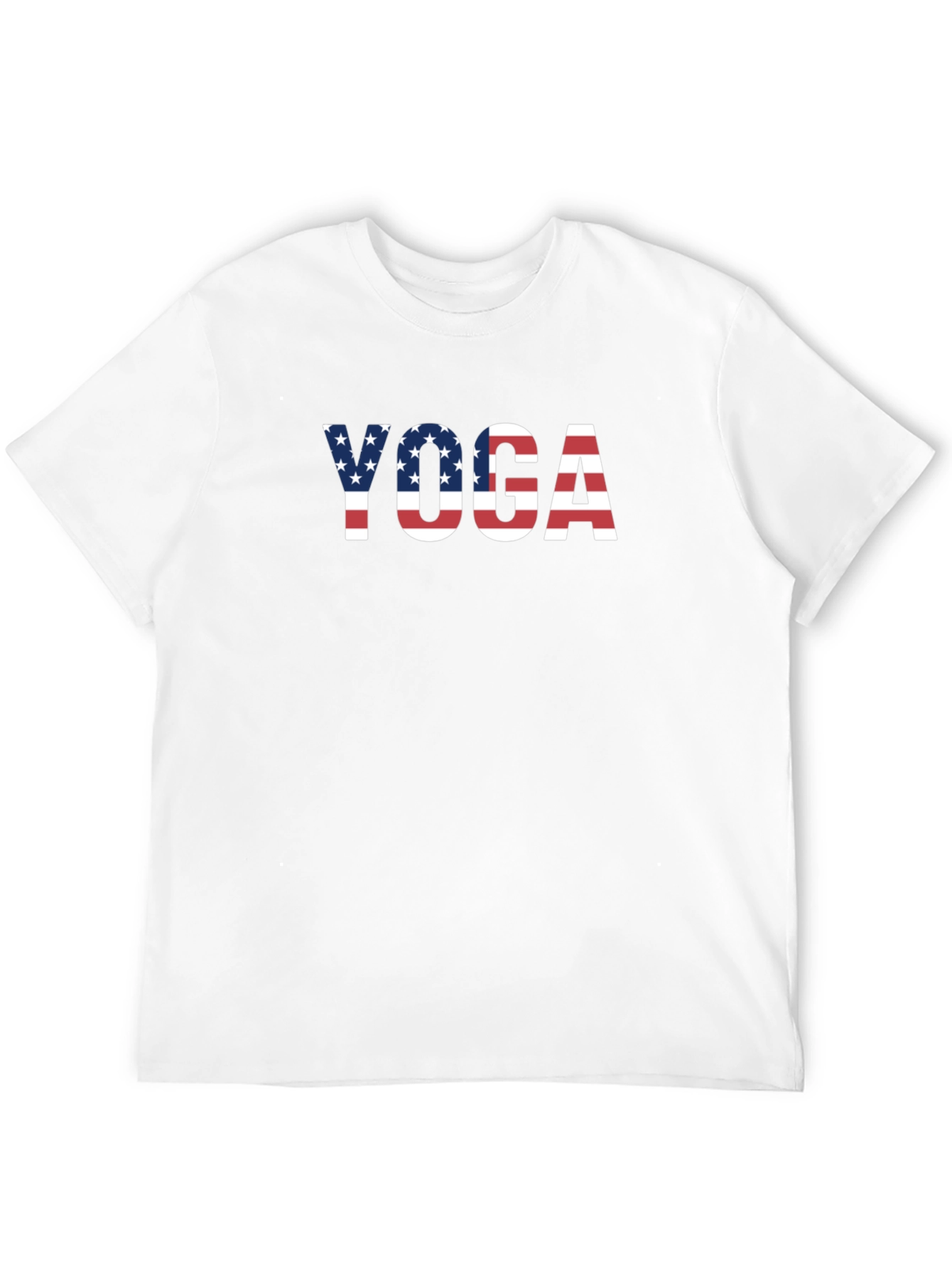 Yoga USA Flag Graphic Print T-Shirt