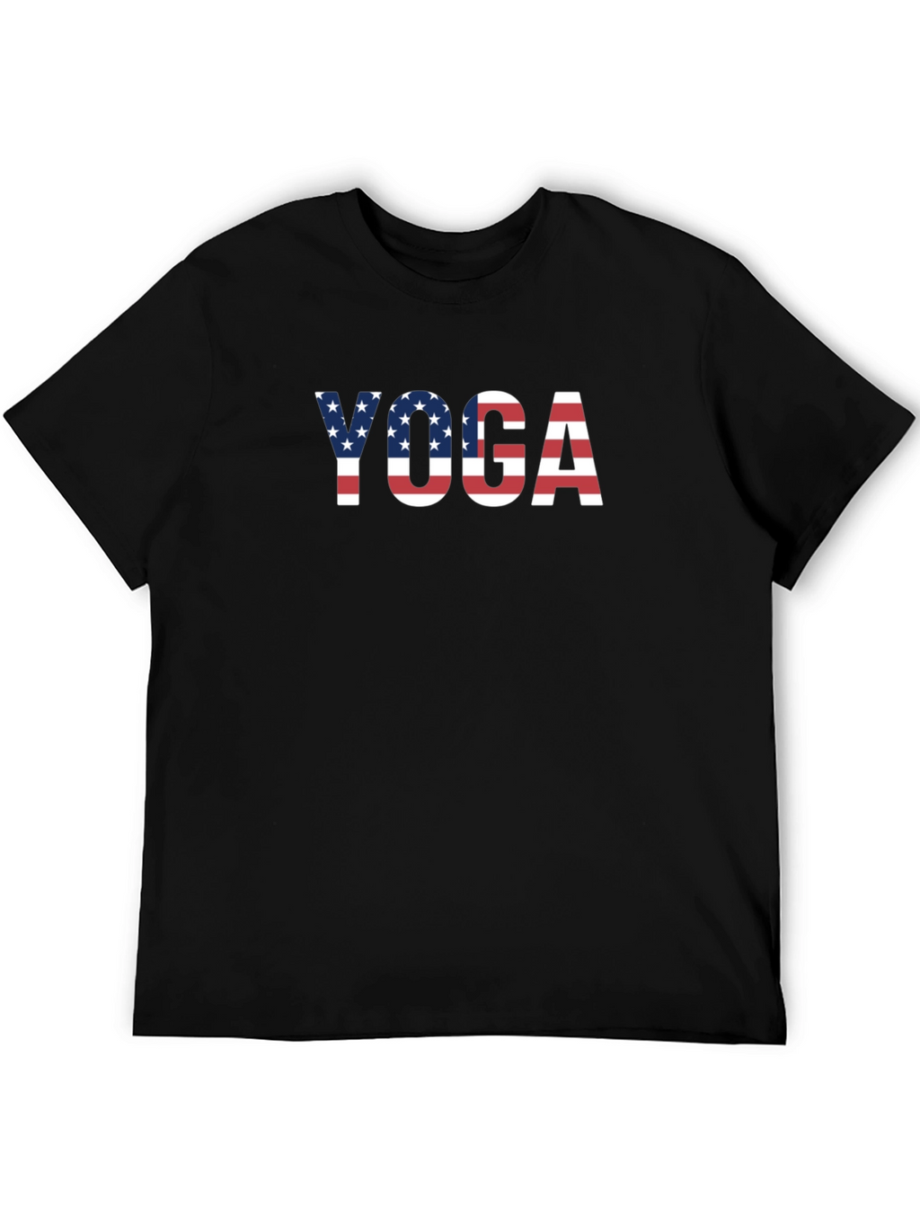 Yoga USA Flag Graphic Print T-Shirt