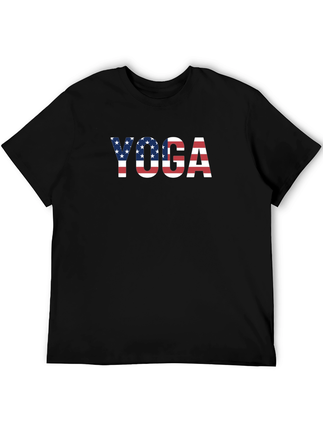 Yoga USA Flag Graphic Print T-Shirt