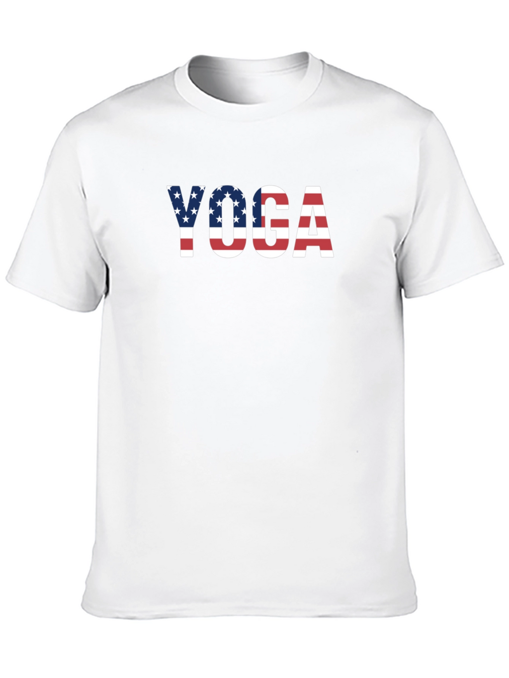 Yoga USA Flag Graphic Print T-Shirt